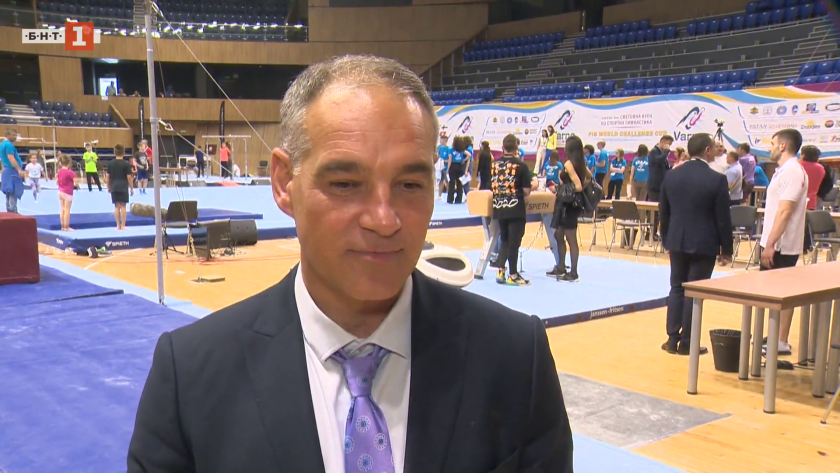 Президентът на Българската федерация по спортна гимнастика – Красимир Дунев,