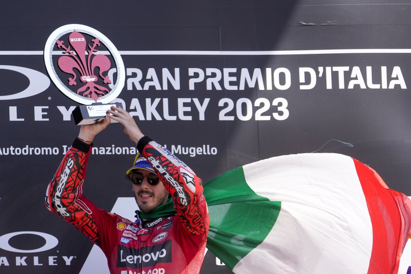 Световният шампион в Moto GP Франческо Баная за втора поредна