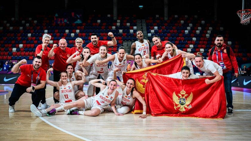 черна гора класира четвъртфиналите европейското първенство баскетбол жени