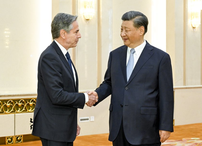 Държавният секретар на САЩ Антъни Блинкен и китайският лидер Си