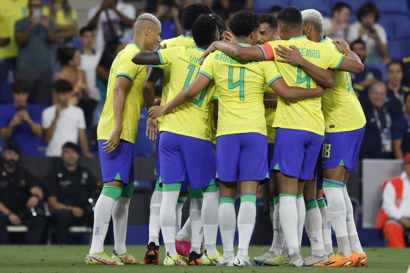 Бразилия се наложи с 4:1 срещу Гвинея в контролна среща,