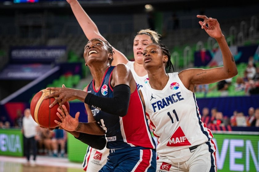 франция победи великобритания записа втори успех европейското първенство баскетбол жени