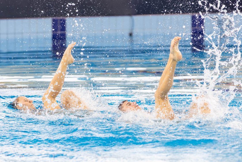 Българският дует в артистичното плуване - Саша Митева и Далия