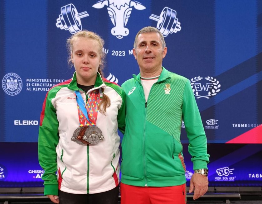 софия стефанова спечели три медала българия европейското вдигане тежести юноши девойки кишинев