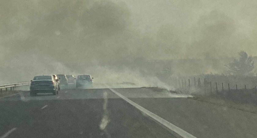 пожар затвори частично магистрала тракия посока софия
