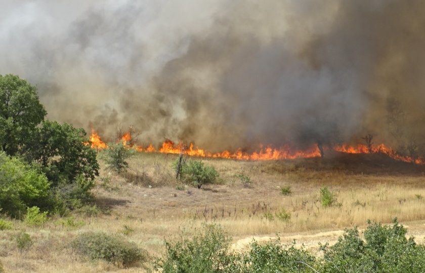 Искри от далекопроводи причиниха няколко пожара в Бургаска област