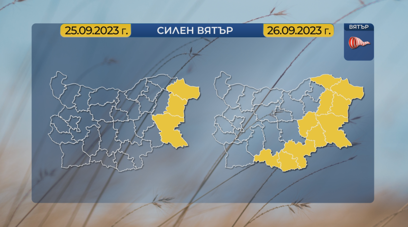 Ветровито време и днес, и утре