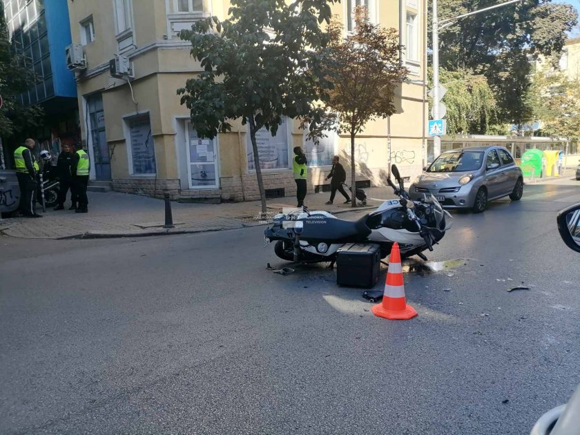 полицай блъснат лека кола центъра софия