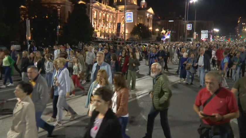 За 23-та поредна седмица в Сърбия имаше протест на опозицията.