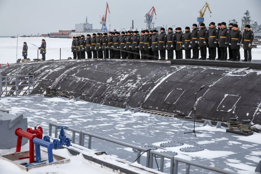 путин участва церемония пускането вода ядрени подводници