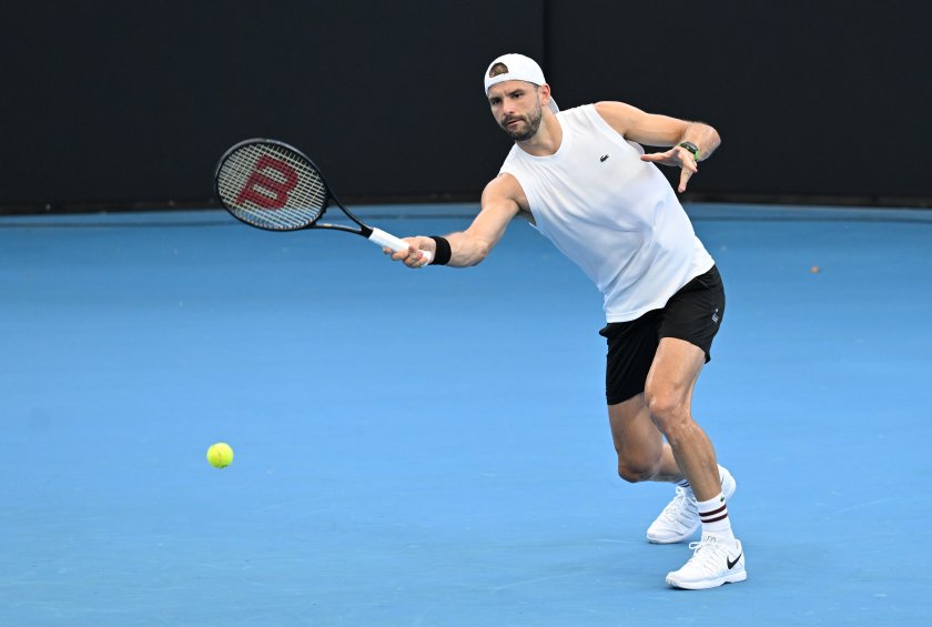 Григор Димитров с първа тренировка на кортовете на Australian Open