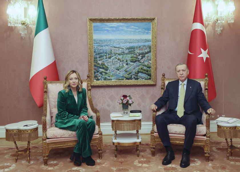 Италианският премиер Джорджа Мелони се срещна с президента на Турция
