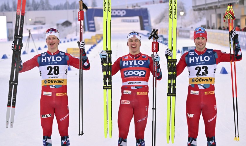 Снимка: Ерик Валнес и Лин Сван с победи в спринта в Оберхоф от Световната купа по ски северни дисциплини