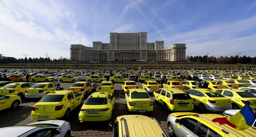 протести румънски таксиметрови шофьори