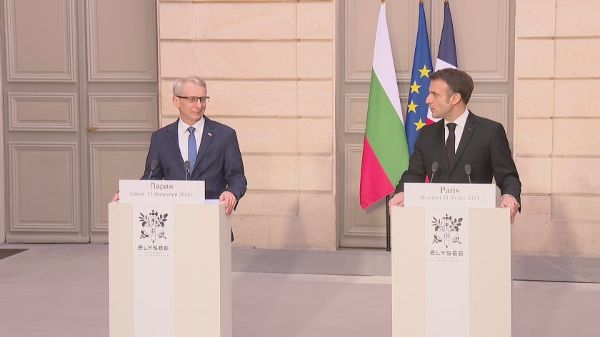 Премиерът Николай Денков се срещна с президента на Франция Еманюел
