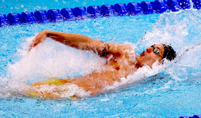 Снимка: Калоян Левтеров ще участва на 50 м гръб в сутрешната сесия на световното по плуване в Доха
