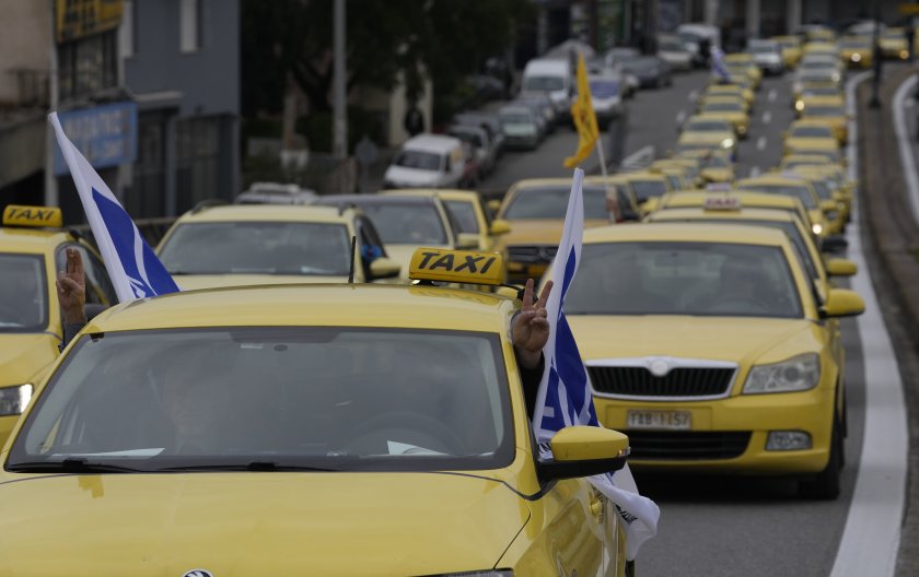таксиметровите шофьори атина започнаха двудневна стачка