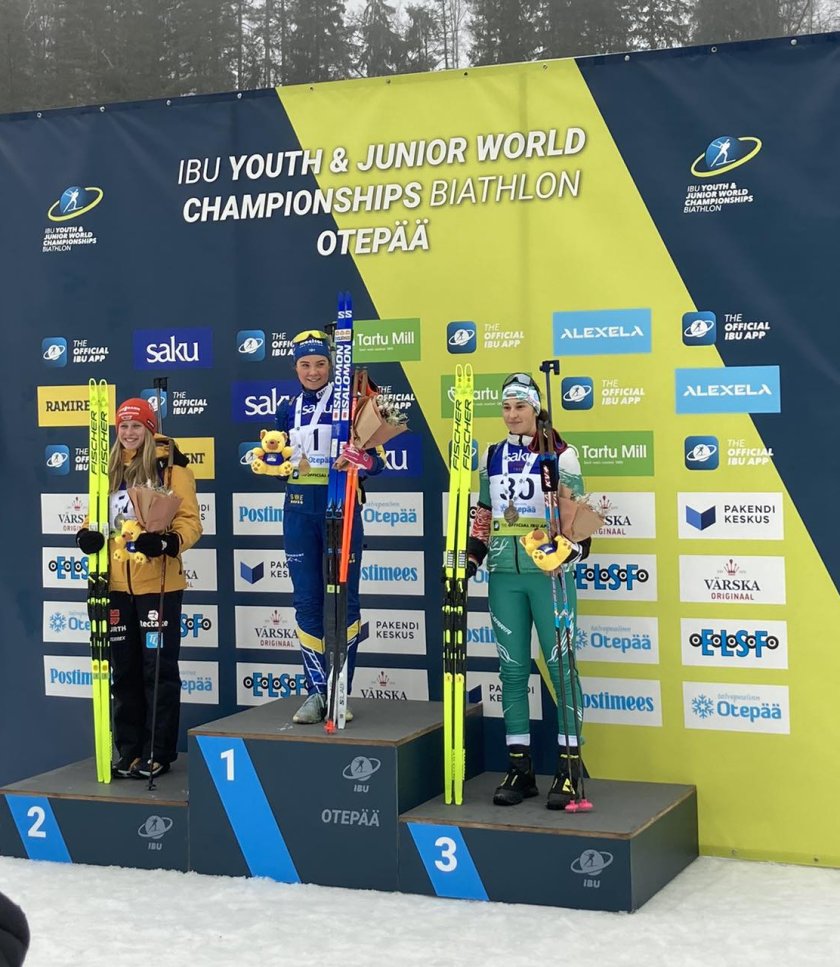 валентина димитрова спечели бронзов медал спринта световното биатлон младежи девойки естония