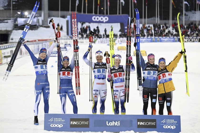 победи норвегия мъжете швеция жените отборните спринтове световната купа ски бягане лахти
