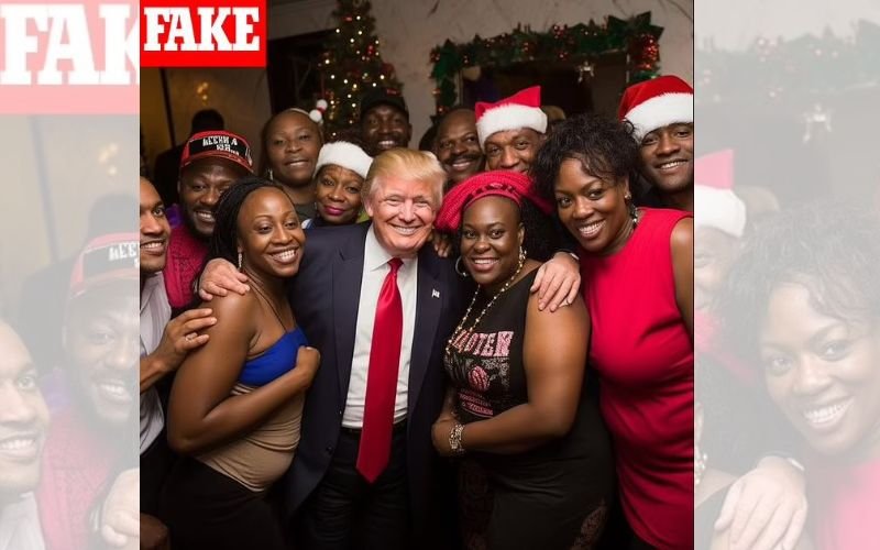 Доналд Тръмп сред млади, щастливи и усмихнати афроамериканци - такива