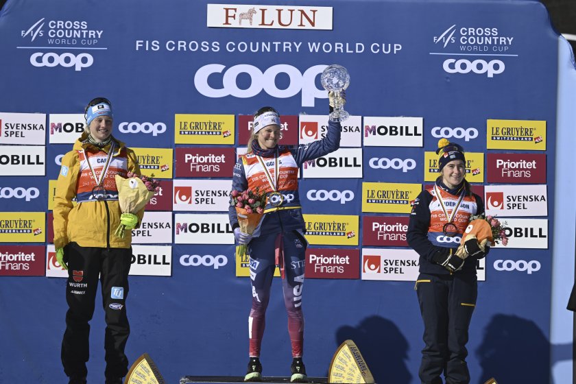 Американката Джесика Дигинс спечели Големия кристален глобус по ски-бягане за