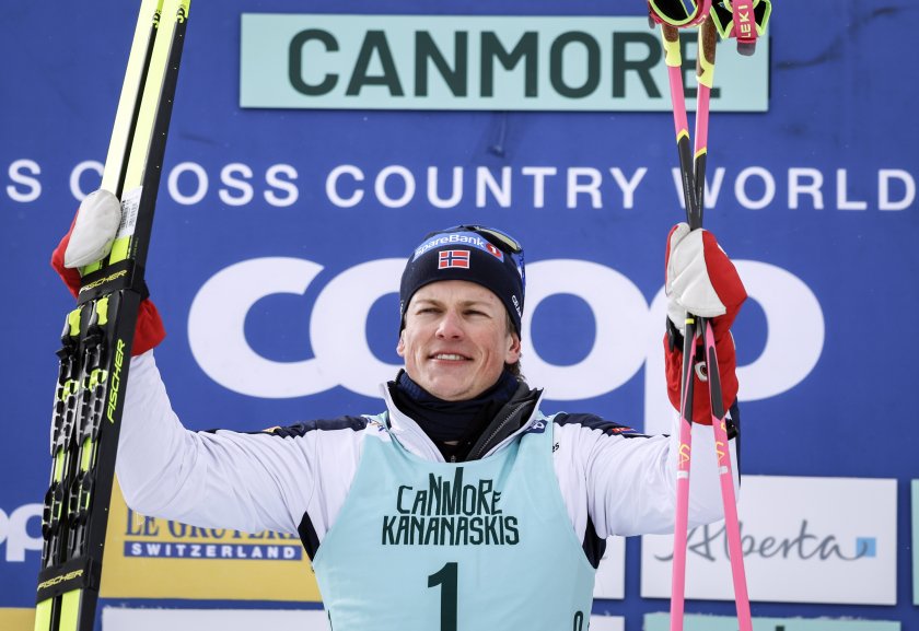 Йоханес Клаебо спечели ски-бягането на 20 км във Фалун и постигна 16 победа през сезона