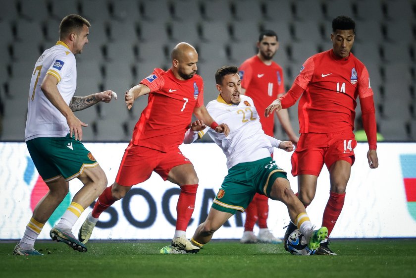 Отборите на България и Азербайджан играят при резултат 0:0 в