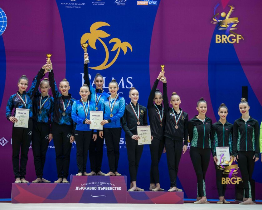Първият тим на клуб Илиана спечели титлата при жените на държавното отборно първенство по художествена гимнастика