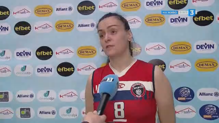 Волейболистката на Дея спорт Весела Учикова е доволна от представянето