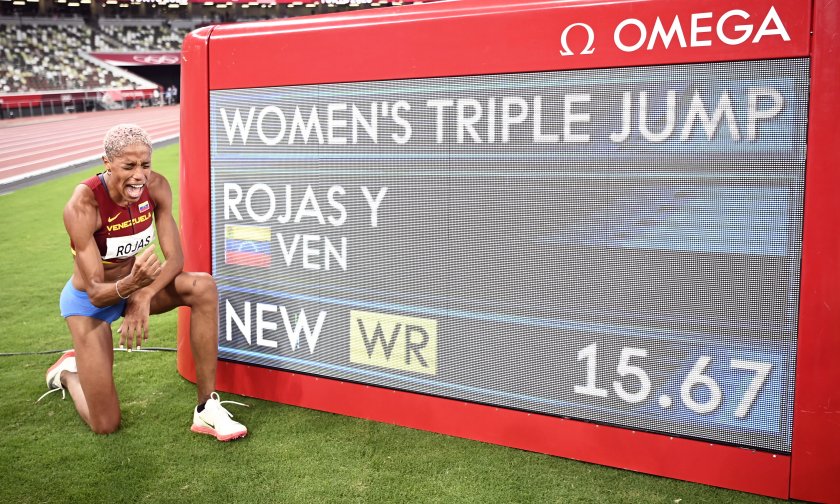 юлимар рохас спечели титлата тройния скок световен рекорд