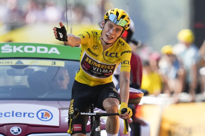 Двукратният шампион от Тур дьо Франс Йонас Вингегор бе изписан