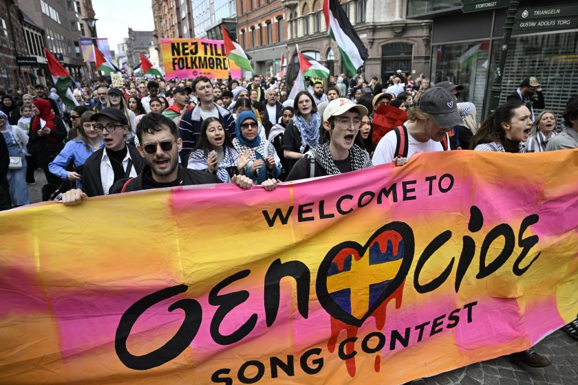 близо 000 души очаква протестират заради участието израел финала евровизия