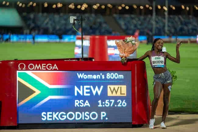 Южноафриканката Прудънс Секгодисо записа най-добро време за сезона в бягането