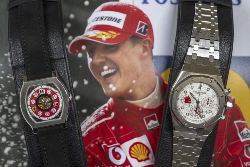 Колекция часовници на легендарния пилот от Формула 1 Михаел Шумахер.