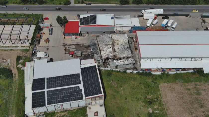 Пожар горя в цех за месо край Пловдив