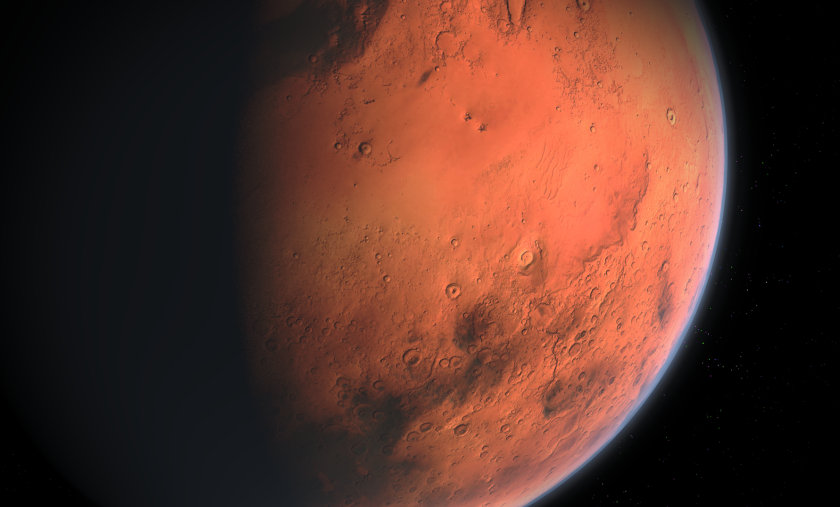 сонда откри скреж върховете гигантските вулкани марс
