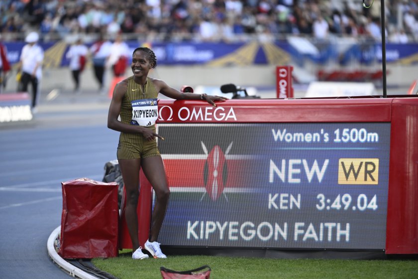 Фейт Кипиегон подобри собствения си световен рекорд на 1500 м на Диамантената лига в Париж