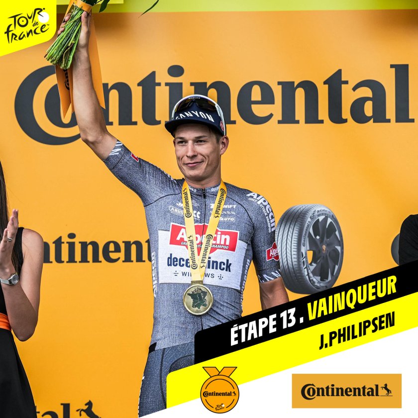 Яспер Филепсен спечели с финален спринт 13-ия етап от колоездачната Обиколка на Франция