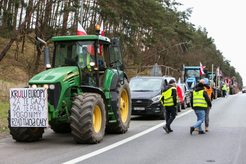 Напрежение по границата между Полша и Украйна. Полски фермери блокираха