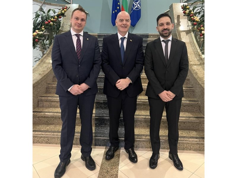 Президентът на ФИФА – Джани Инфантино, пристигна в България за