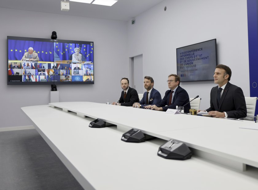виртуална среща върха макрон информира разговорите тръмп