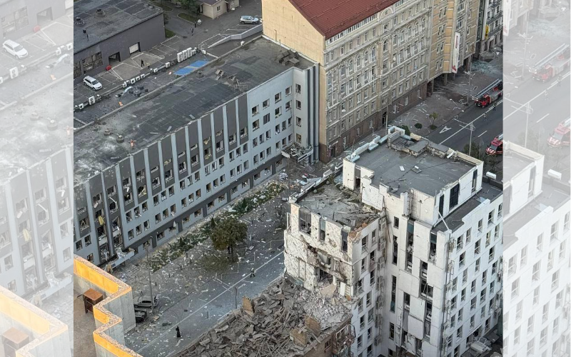 Ракети и дронове вместо преговори: При руска атака е засегнато представителството на ЕС в Киев