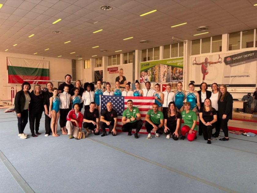 българската федерация гимнастика организира приятелска среща български американски състезателки