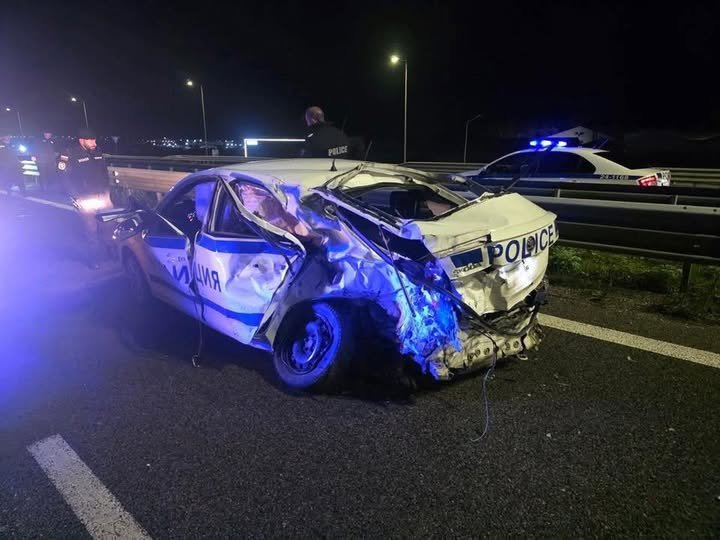 шофьорът ударил полицейска кола северната тангента карал 149