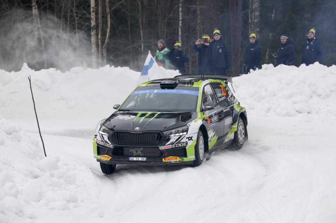 Оливер Солберг води преди последния ден на Рали Монте Карло