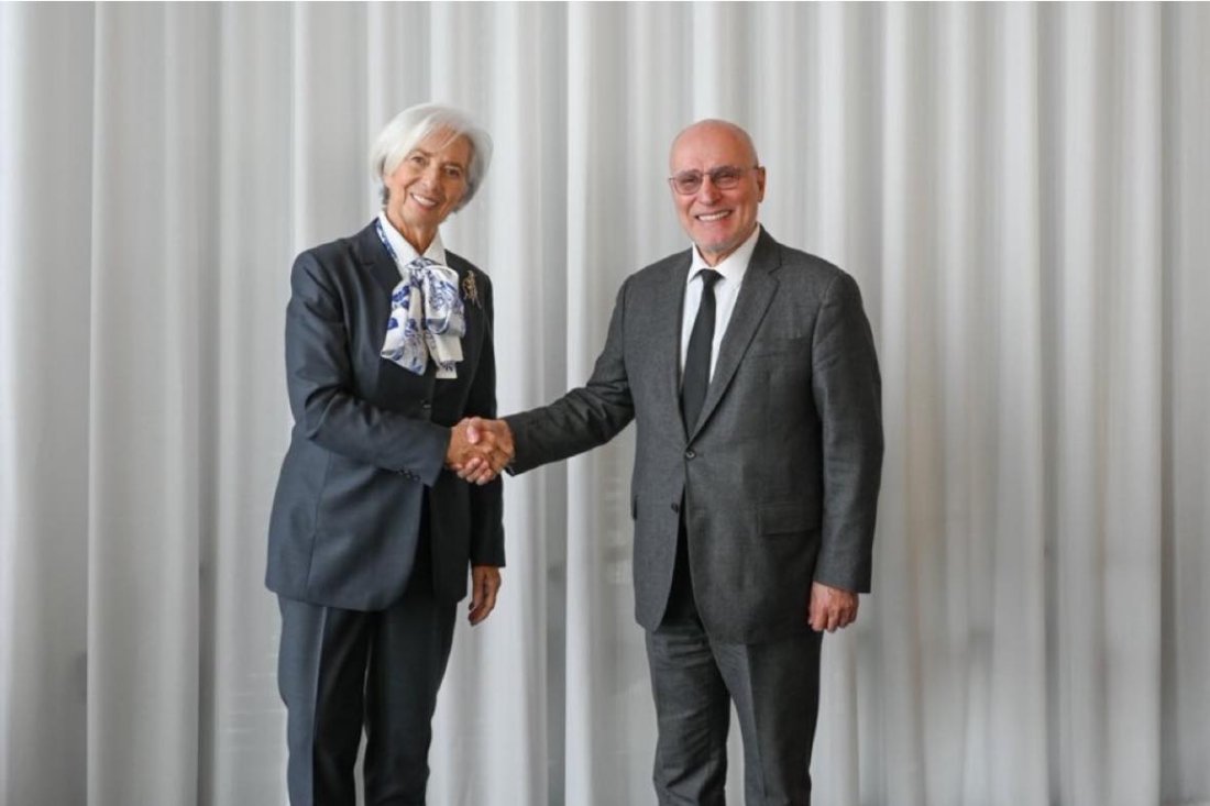 кристина лагард приветства димитър радев първото участие заседание ецб