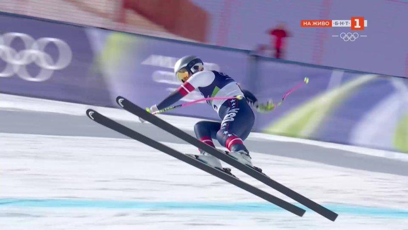 Линдзи Вон - стартов номер 13, 13 секунди на пистата, 13-ата контузия