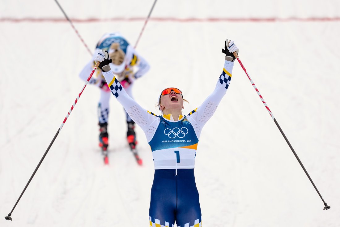 швеция превзе подиума спринта жените ски бягането лин сван спечели златото