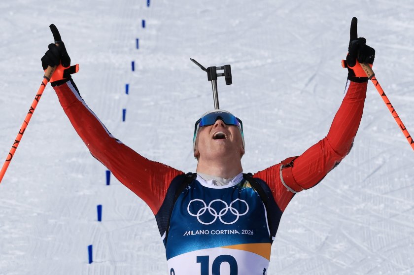 йоханес дале спечели олимпийската титла масовия старт километра биатлона милано кортина 2026