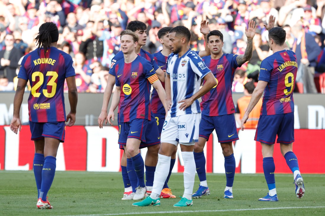 барселона победи леванте върна върха лига